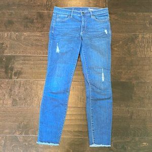Gap 27r Bright Blue Ankle Cropped Skinny Jeans